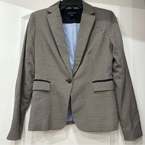 British Khaki Houndstooth Blazer – Size XS
